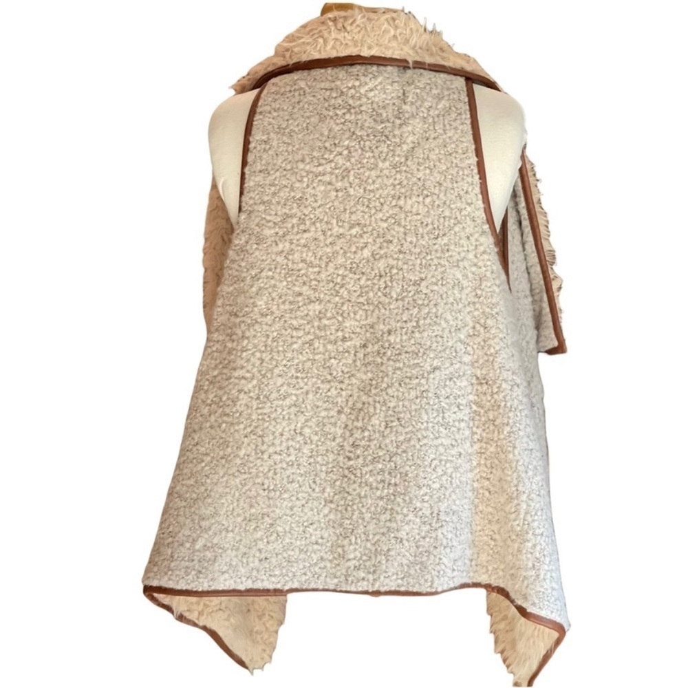 ANTHRO LOVE TREE MUSHROOMCORE VEGAN FAUX ASYMMETRICAL LEATHER GOBLIN TRIM VEST S - Picture 7 of 11
